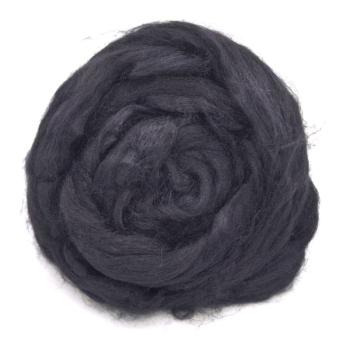 Seidenkammzug Black tea - Tussah black