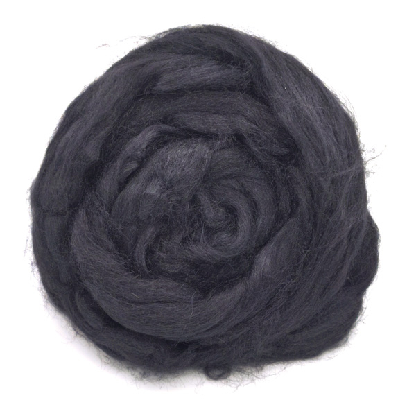 Seidenkammzug Black tea - Tussah black